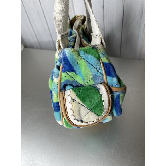 Vintage Juicy Couture Bag Satchel Handbag Y2K Terry Psychedelic Paisley Green - Picture 4 of 14